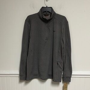 &Lore Men’s Performance Stretch Gray Quarter-Zip Pullover Size Large